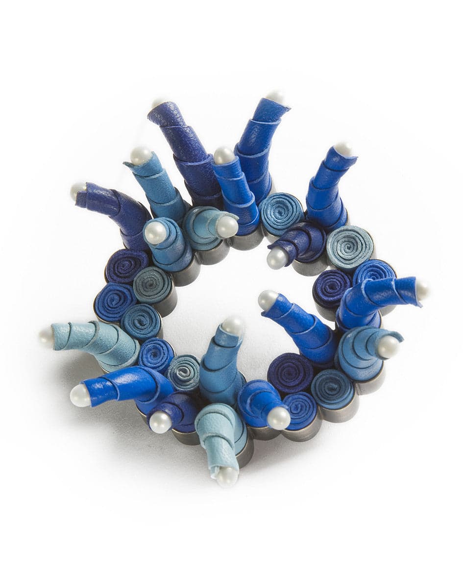 Blue Swirl Brooch