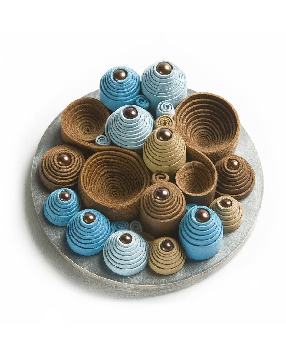 Brown/Blue Swirl Brooch