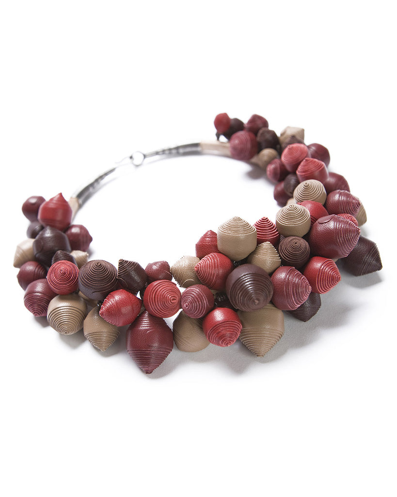 Brown/Red Swirl Necklace